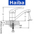 Змішувач для умивальника ялинка на шпильці HAIBA Germes (Chr-004) 15cm