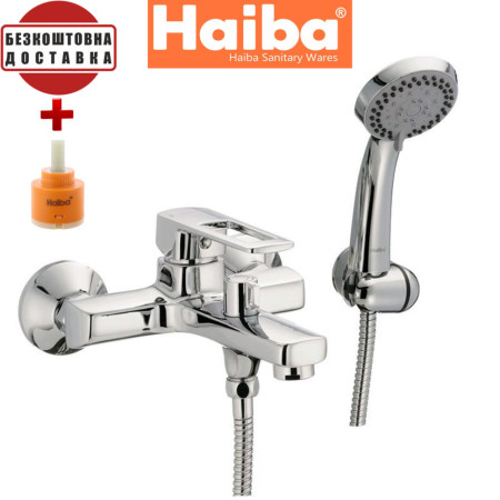 Змішувач для ванни короткий ніс HAIBA ENIO EURO (Chr-009)