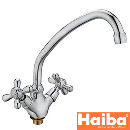 Змішувач для кухні вухо на гайці HAIBA DOMINOX (Chr-271)