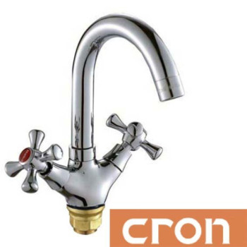 Змішувач для умивальника на гайці Cron SMES (Chr-274)