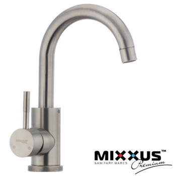 Змішувач для умивальника MIXXUS Sus 011B (Chr-011B), Польща (нержавіюча сталь)