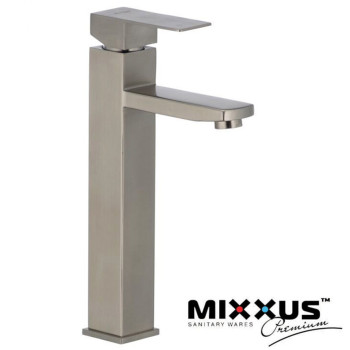 Змішувач для умивальника MIXXUS KUB High (Chr-001H), Польща (нержавіюча сталь)