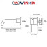 Змішувач вбудовуваний чорний Winmix SUS Black inner (Chr-111)