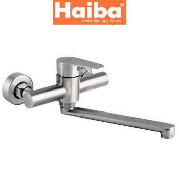 Змішувач для кухні від стіни HAIBA Dax (Chr-005) (нержавіюча сталь Sus 304)