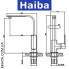 Змішувач для кухні Вухо HAIBA Kubus (Chr-017)