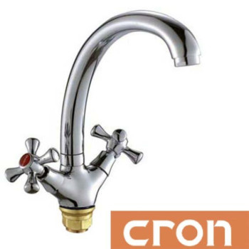 Змішувач для умивальника на гайці Cron SMES (Chr-273)