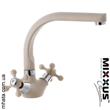 Змішувач для кухні вухо MIXXUS Color Beige Light (світло-бежевий) (Chr-273), Польща