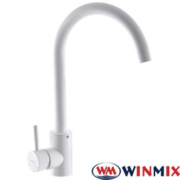 Змішувач для кухні Вухо WINMIX Sus White 011 білий (Chr-011), Польща (нержавіюча сталь)