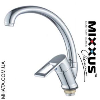 Змішувач для кухні Вухо на гайці Mixxus Gavi (Chr-777)