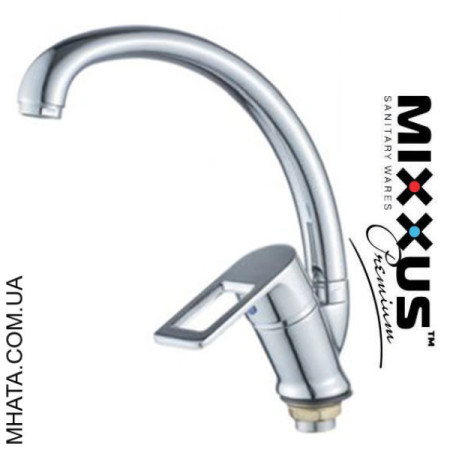 Змішувач для кухні Вухо на гайці Mixxus Gavi (Chr-777)