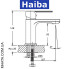 Змішувач для умивальника HAIBA Kubus (Chr-001)