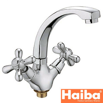 Змішувач для умивальника на гайці HAIBA DOMINOX Chr-272 (nut)