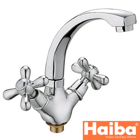 Змішувач для умивальника на гайці HAIBA DOMINOX Chr-272 (nut)