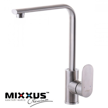 Змішувач для кухні Вухо на гайці MIXXUS EVA (Chr-017), Польща (нержавіюча сталь)