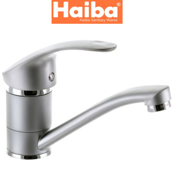 Змішувач для умивальника ялинка на шпильці HAIBA MARS SATIN (Chr-004) 15cm