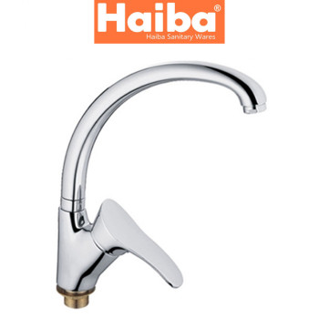 Змішувач для кухні Вухо на гайці HAIBA ERIS Chr-777 (nut)