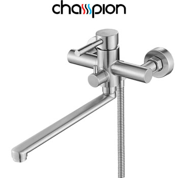 Змішувач для ванни довгий ніс Champion Sus-006 EURO, (нержавіюча сталь)