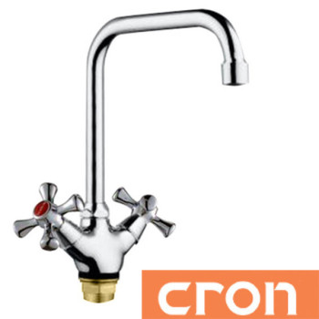 Змішувач для умивальника на гайці Cron SMES (Chr-276)