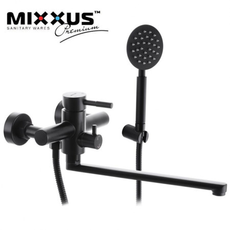 Змішувач для ванни MIXXUS Sus Black EURO (Chr-006), Польща (нержавіюча сталь)