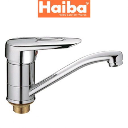 Змішувач для умивальника ялинка на гайці HAIBA DISK (Chr-555) 15cm