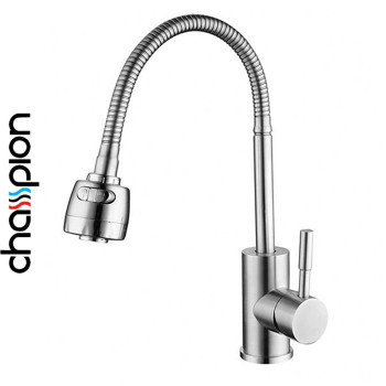 Змішувач для кухні рефлекторний гусак Champion Sus-011 REFLECTOR, (нержавіюча сталь)
