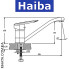 Змішувач для кухні ялинка на шпильці 25см HAIBA DISK (Chr-004)