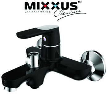 Змішувач для ванни короткий ніс MIXXUS Premium Tiger Euro Black (чорний) (Chr-009), Польща