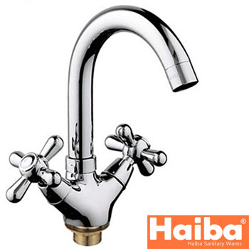 Змішувач для умивальника на гайці HAIBA DOMINOX (Chr-274)