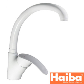 Змішувач для кухні Вухо HAIBA MARS WHITE-011 (білий)
