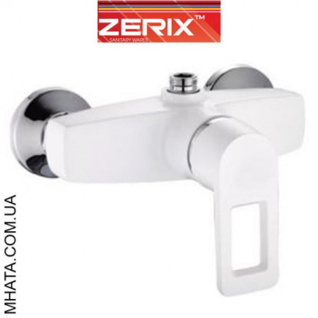 Змішувач для душкабіни Zerix Z2030-7 (Chr-003) білий
