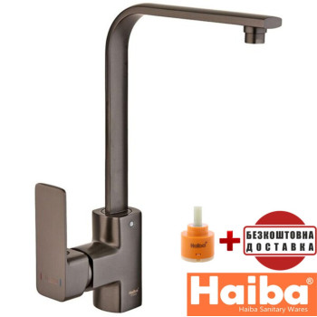 Смеситель для кухни Ухо HAIBA Kubus Graphite (Chr-017)