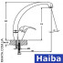 Змішувач для кухні Вухо HAIBA Premiere (Chr-011)