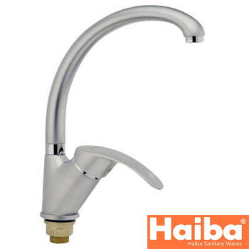 Змішувач для кухні Вухо на гайці HAIBA MARS SATIN-777 (nut)