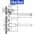 Змішувач для ванни HAIBA ALEX Black EURO (Chr-006)