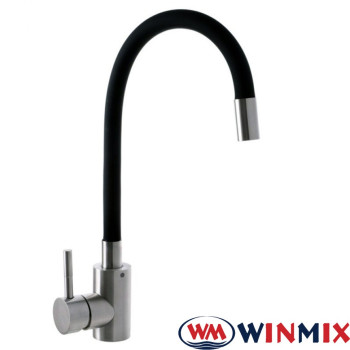 Змішувач для кухні рефлекторний чорний гусак WINMIX Sus-011 REFLECTOR BLACK, Польща (нержавіюча сталь)