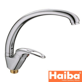 Змішувач для кухні Вухо на гайці HAIBA Premiere Chr-777 (nut)