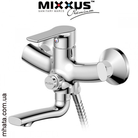 Змішувач для ванни короткий ніс MIXXUS Premium Push Euro (Chr-009), Польща