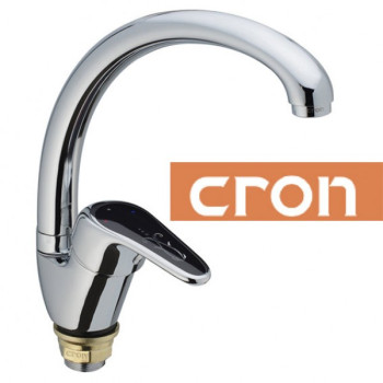 Змішувач для кухні Вухо на гайці Cron Magic Black (Chr-777)