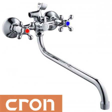 Змішувач для ванни довгий ніс Cron Ecomix (Chr-140)