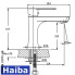 Змішувач для умивальника HAIBA HOUSTON (Chr-001)