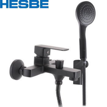 Змішувач для ванни HESBE Kubus Black Chr-009 (euro)