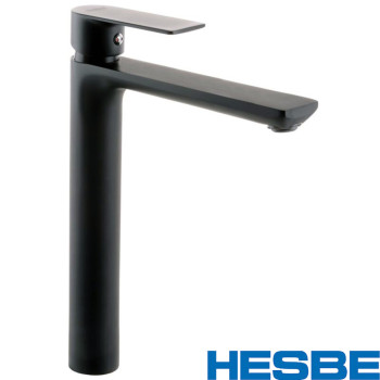 Змішувач для умивальника HESBE ALEX Black Chr-001 (high)