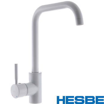 Змішувач для кухні вухо HESBE Hans chr-011 G White