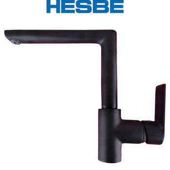 Змішувач для кухні Вухо HESBE ALEX Black (Chr-018)