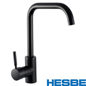 Змішувач для кухні Вухо HESBE HANS Chr-011 G Black (чорний)