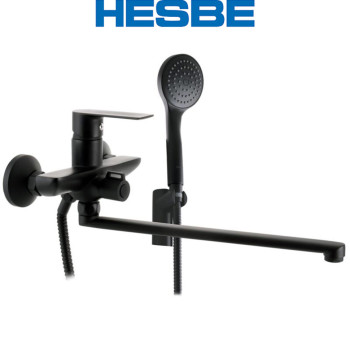 Змішувач для ванни HESBE ALEX Black EURO (Chr-006)