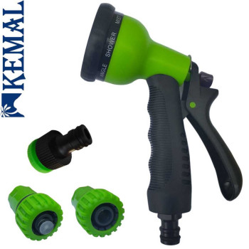Комплект Пистолет (8 режимов) и 3-элемента на шланг Kemal M1013-3/4