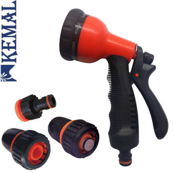 Комплект Пистолет (8 режимов) и 3-элемента на шланг Kemal M1014-3/4