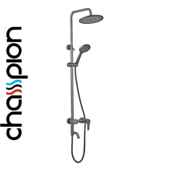 Душевая колонна со смесителем Champion SAP-009-J Graphite, SUS304 из нержавеющей стали