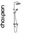 Душевая колонна со смесителем Champion SAP-009-J Graphite, SUS304 из нержавеющей стали